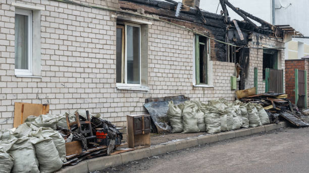 Professional Fire Damage Removal technician working in Sparks Glencoe, MD